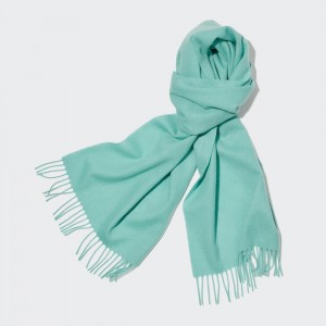 Uniqlo 100pct Cashmere Scarf Väskor Dam Gröna | VYBGO-4537