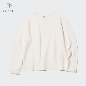 Uniqlo 3d Knit Seamless Cotton Crew Neck Jumper Jumpers Dam Vita | VKXSD-5076