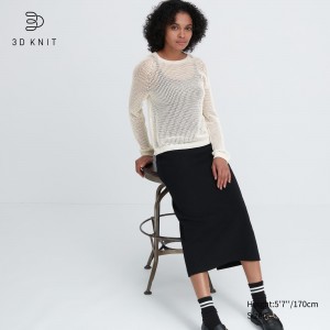 Uniqlo 3d Knit Seamless Mesh Crew Neck Jumper Jumpers Dam Vita | OMRZD-3687