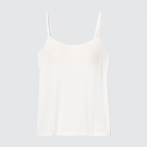 Uniqlo Airism Camisole Bra Top T-shirt Dam Vita | XNEMT-0952