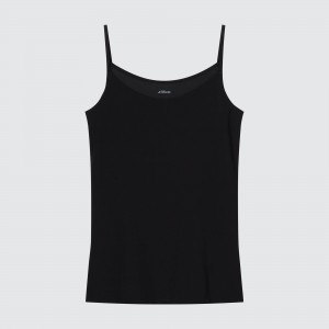 Uniqlo Airism Camisole Top T-shirt Dam Svarta | MINVH-0786