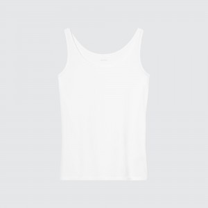 Uniqlo Airism Sleeveless Vest Top T-shirt Dam Vita | NBILK-9485