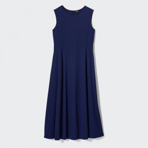 Uniqlo Airism Ultra Stretch Sleeveless Dress Klänning Dam Marinblå | HSPAC-4608