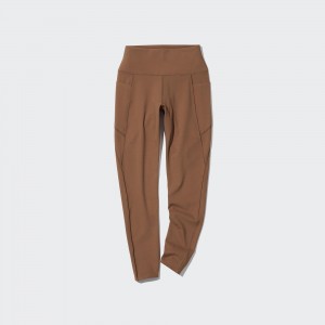 Uniqlo Airism Uv Protection Soft Leggings With Pockets Blast Dam Bruna | LEGPJ-1465
