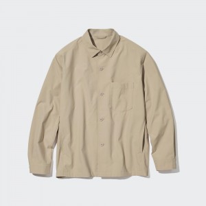 Uniqlo Airsense Ultra LighT-Shirt Jacket Övertröja Herr Beige | RZCWD-3208