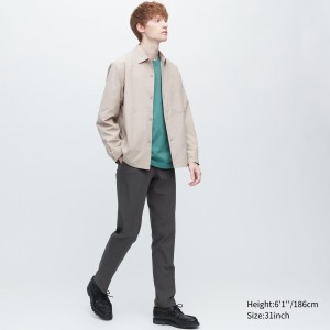 Uniqlo Airsense Ultra Light Wool Like Trousers Kostymer Herr Mörkgrå | OBECA-3875