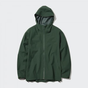 Uniqlo Blocktech 3d Cut Parka Jackor Herr Olivgröna | EMUQY-4562