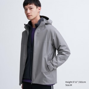 Uniqlo Blocktech 3d Cut Parka Jackor Herr Grå | LVOHP-8750