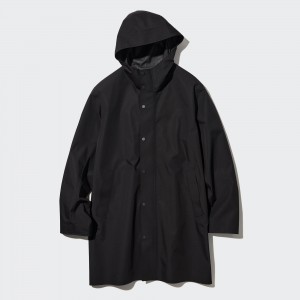 Uniqlo Blocktech Coat Jackor Herr Svarta | RHFUO-0931
