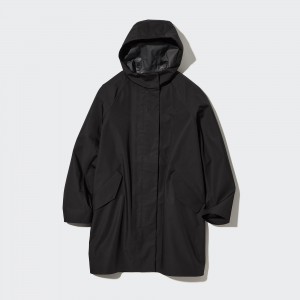 Uniqlo Blocktech Half Coat Jackor Dam Svarta | TCRAJ-7481