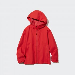 Uniqlo Blocktech Hooded Parka Water Repellent Jackor Barn Röda | YSPBO-1504