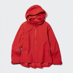 Uniqlo Blocktech Parka Jackor Dam Röda | UYPMV-1342