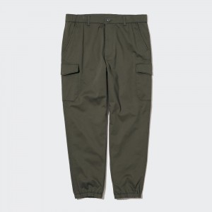 Uniqlo Cargo Jogger Trousers Långbyxor Herr Olivgröna | FDPGM-0859