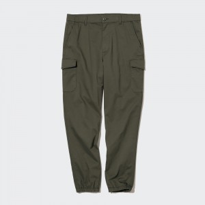 Uniqlo Cargo Jogger Trousers Long Långbyxor Herr Olivgröna | LWCSA-8450