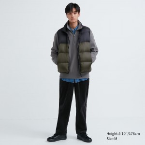 Uniqlo Corduroy Easy Ankle Length Trousers Långbyxor Herr Svarta | XRBCS-5903
