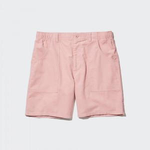 Uniqlo Corduroy Shorts Långbyxor Herr Rosa | IDLOT-4607