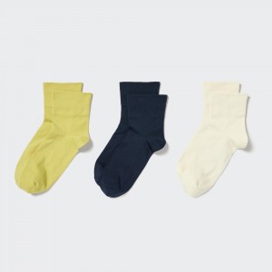 Uniqlo Crew Tapered Socks Three Pairs Strumpor Dam Gröna | TRVPS-4057