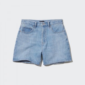 Uniqlo Denim Shorts Shorts Dam Blå | NUVMA-7014