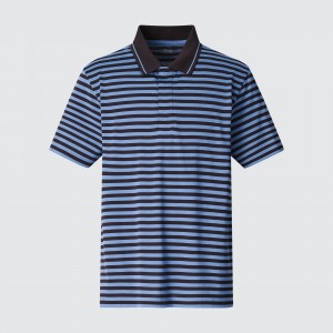 Uniqlo Dry Ex Polo Shirt Adam Scott Polotröja Herr Blå | YNDCE-9564