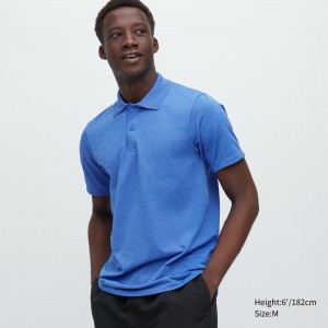 Uniqlo Dry Ex Polo Shirt Polotröja Herr Blå | SICWN-1780
