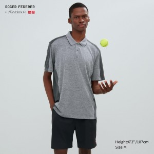 Uniqlo Dry Ex Polo Shirt Polotröja Herr Grå | HOQCP-7430