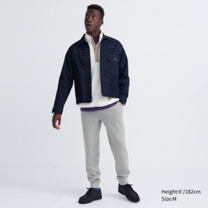 Uniqlo Dry Stretch Joggers Joggingbyxor Herr Ljusgrå | OSINK-1672
