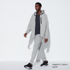 Uniqlo Dry Stretch Joggers Långbyxor Herr Ljusgrå | OSATJ-1235