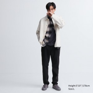Uniqlo Ezy Ultra Stretch Soft Jeans Jeans Herr Svarta | APBGC-0758
