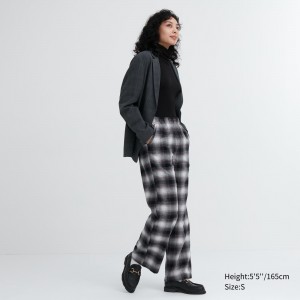 Uniqlo Flannel Trousers Blast Dam Grå | FIVJK-2163