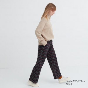 Uniqlo Flannel Trousers Blast Dam Mörkbruna | DMWAX-6490