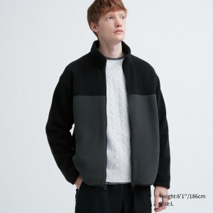 Uniqlo Fleece Zipped Jacket Jackor Herr Grå | UXMPB-7085