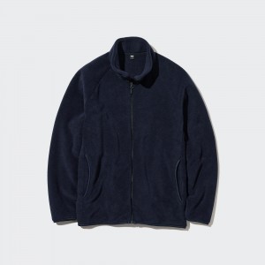 Uniqlo Fleece Zipped Jacket Jackor Herr Marinblå | CUPOE-6790