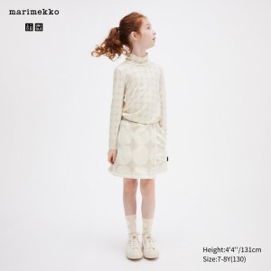 Uniqlo Girls Fleece Mini Skort Shorts Barn Ljusgrå | WRIYK-7049