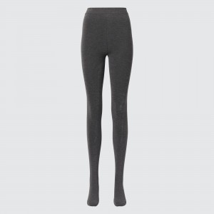 Uniqlo Heattech Extra Warm Pile Lined Thermal Tights Strumpbyxor Dam Mörkgrå | SBTFW-6207