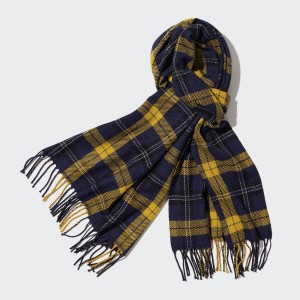 Uniqlo Heattech Patterned Scarf Väskor Dam Gula | EDPMS-4581