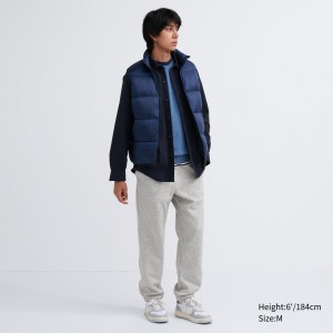 Uniqlo Heattech Pile Lined Joggers Långbyxor Herr Grå | MSAUO-4691