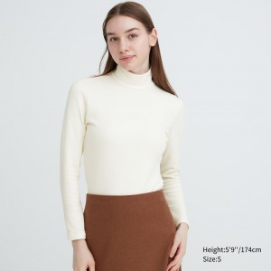 Uniqlo Heattech Ultra Warm High Neck Long Sleeved Thermal Top T-shirt Dam Vita | NMGYL-4782