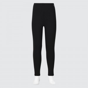 Uniqlo Heattech Ultra Warm Thermal Leggings Mjukisbyxor Barn Svarta | VWTUS-8629