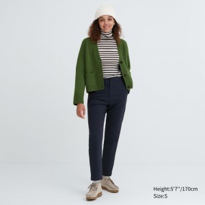 Uniqlo Heattech Warm Lined Trousers Blast Dam Marinblå | XGCOW-4830