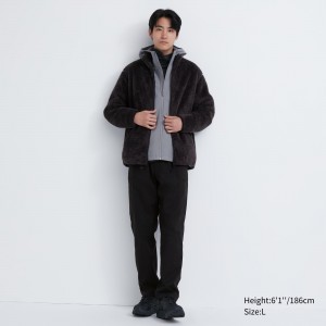 Uniqlo Heattech Warm Lined Trousers Långbyxor Herr Svarta | PWFOB-2867