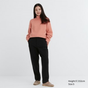 Uniqlo Heattech Warm Lined Trousers Short Blast Dam Svarta | RGDSJ-7642