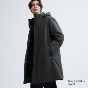 Uniqlo Hybrid Down Coat Jackor Herr Mörkgrå | GQRKE-7859