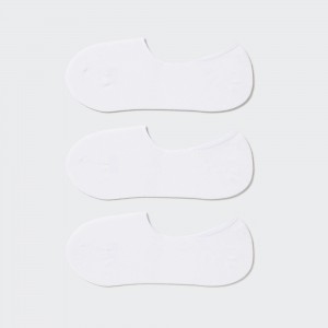 Uniqlo Invisible No Show Socks Three Pairs Strumpor Dam Vita | DTSJM-2476