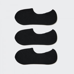 Uniqlo Invisible No Show Socks Three Pairs Strumpor Dam Svarta | LGYIZ-4603