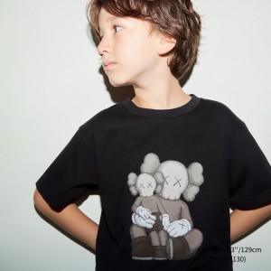 Uniqlo Kaws Ut Graphic T-Shirt T-shirt Barn Svarta | HICNF-8076