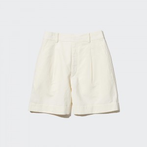 Uniqlo Linen Blend High Waisted Shorts Shorts Dam Vita | TQGSC-0752