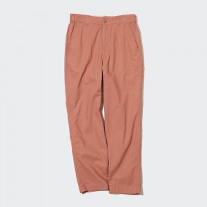 Uniqlo Linen Cotton Tapered Trousers Blast Dam Bruna | BJXMS-6840