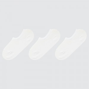 Uniqlo Mesh Invisible Socks Three Pairs Strumpor Dam Vita | EDRXJ-6807