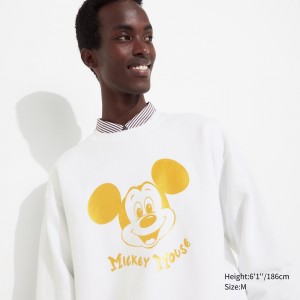 Uniqlo Mickey Shines Ut Graphic Sweatshirt Hoodie Herr Vita | DZHSX-2973