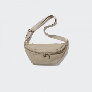 Uniqlo Nylon Crossbody Bag Väskor Dam Beige | NLMVD-1493
